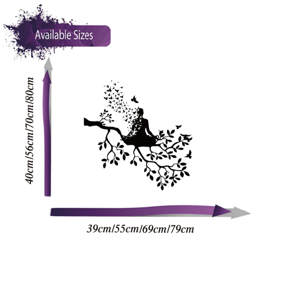 Stickers Bouddha sur une Branche d'arbre