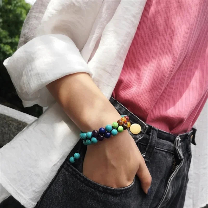 Doppeltes 7-Chakra-Armband