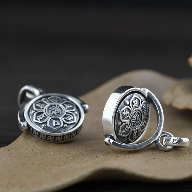Buddhistisches Amulett 6 rotierende Mantras