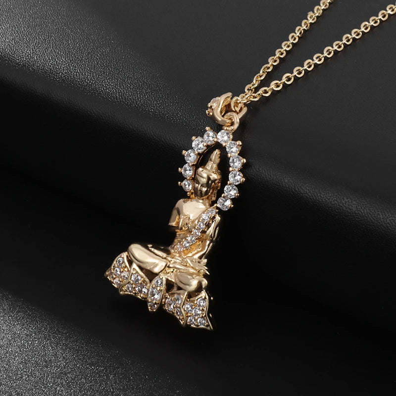 Goldener Buddha-Anhänger