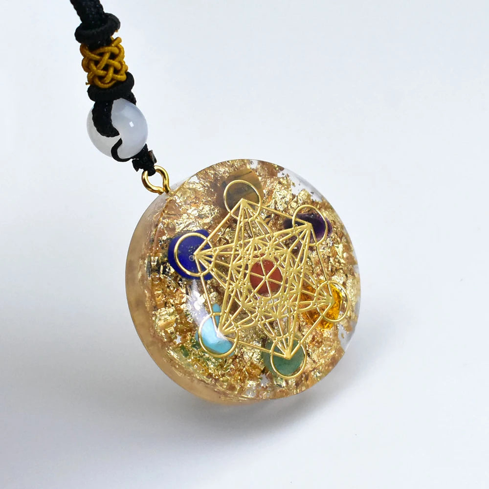 Pendentif en Orgonite 7 Chakras