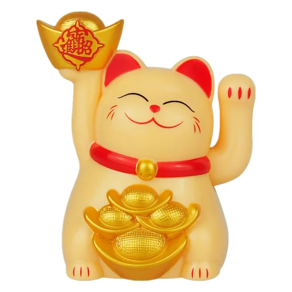 Chat Porte-Bonheur Maneki Neko Doré