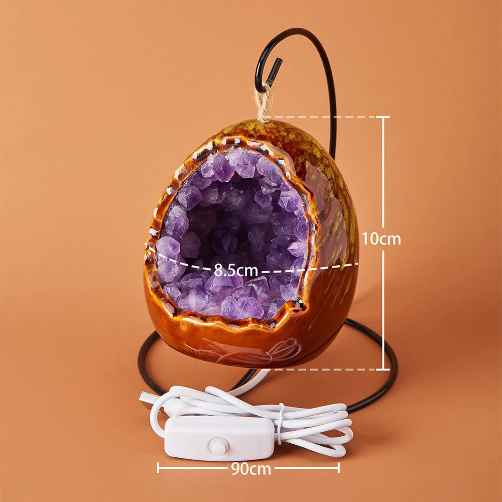 Lampe Oeuf en Améthyste