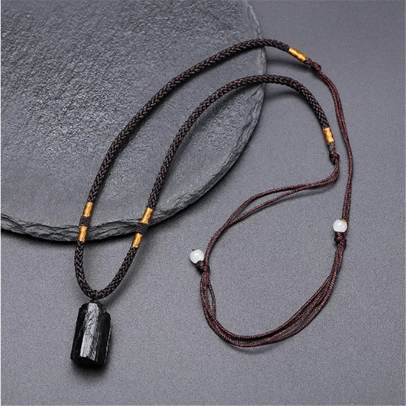 Collier en Tourmaline Noire Brute
