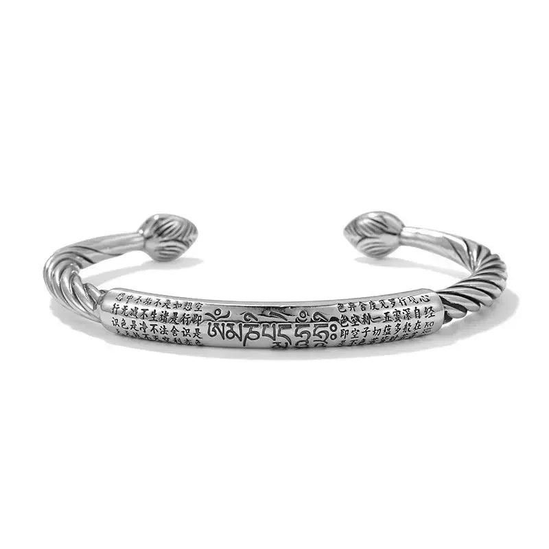 Bracelet Argent Tibetain Bouddhiste