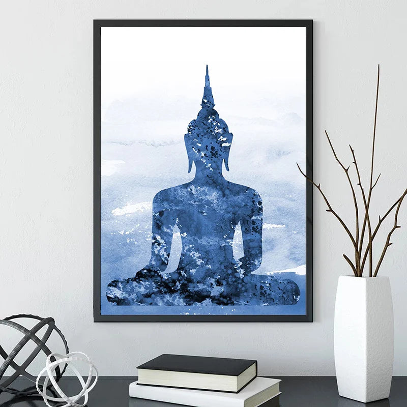 Tableau Bouddha Bleu