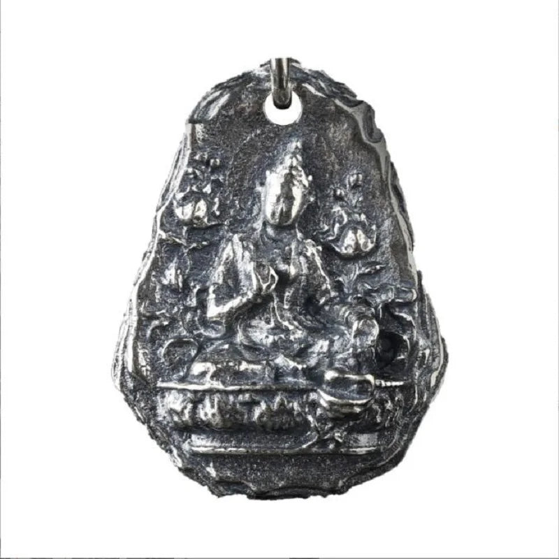 Amulette Bouddhiste Porte Bonheur en Argent