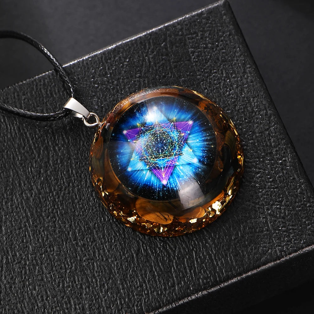 Pendentif D’Orgonite en Pierre de Cristal