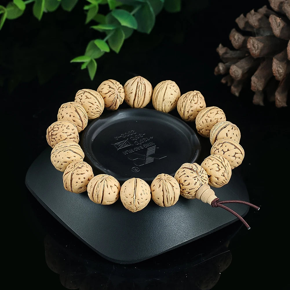 Bracelet Mala Bouddhiste en Noix de Montagne