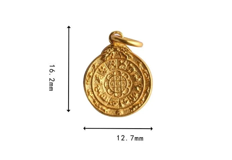 Vergoldetes tibetisches Kalachakra-Amulett