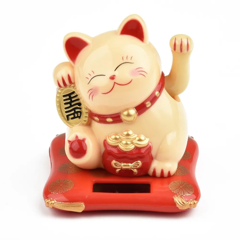 Chat Porte-Bonheur Maneki Neko Solaire