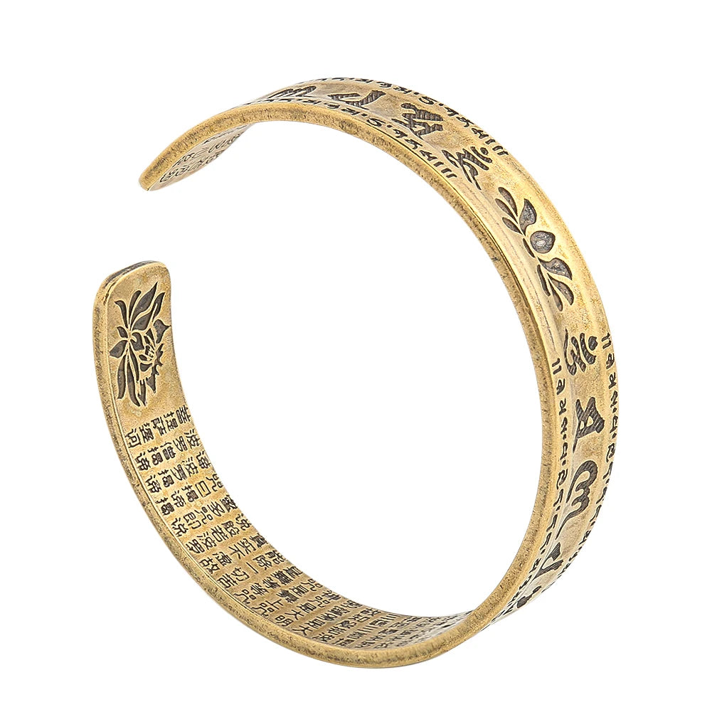 Bracelet Cuivre Tibétain Lotus