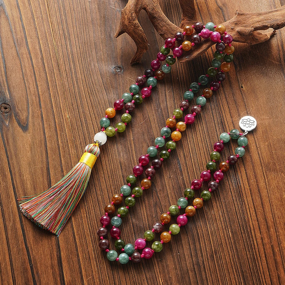 Mala Tibétain Pierres Précieuses