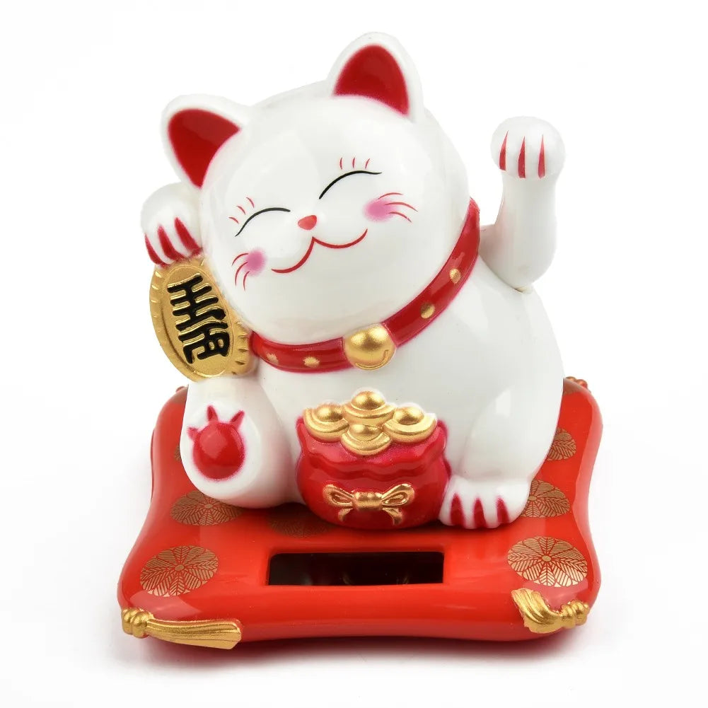 Chat Porte-Bonheur Maneki Neko Solaire