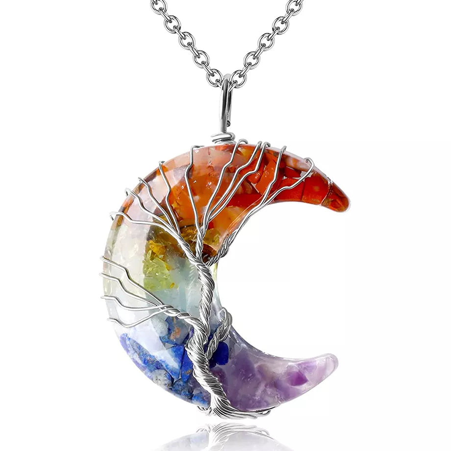 Collar Árbol de la Vida 7 Chakras con piedra