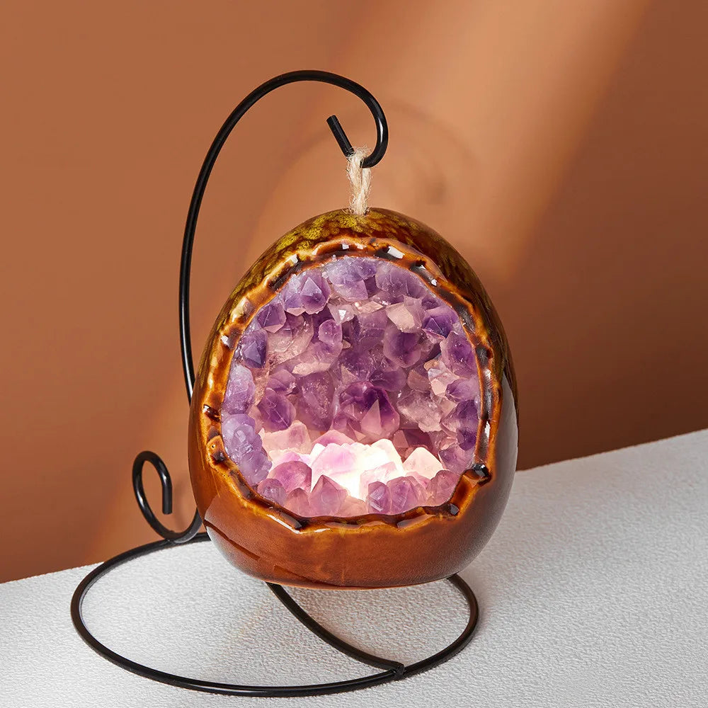 Lampe Oeuf en Améthyste