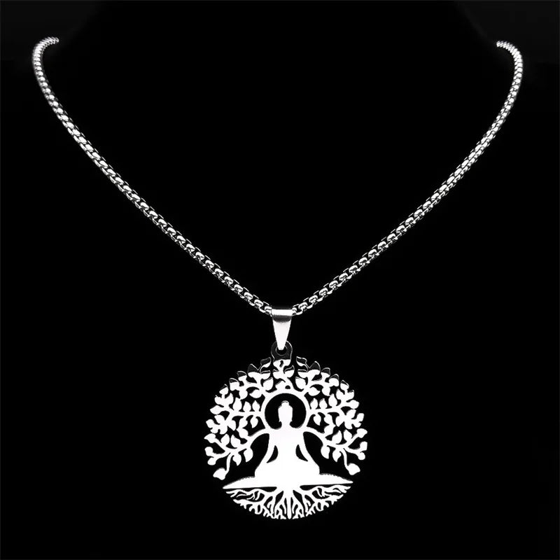 Pendentif Bouddha Arbre de Vie