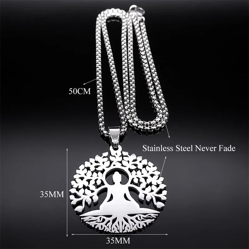 Pendentif Bouddha Arbre de Vie