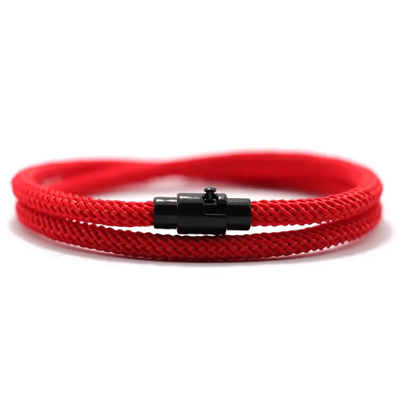 Rotes Kordelarmband