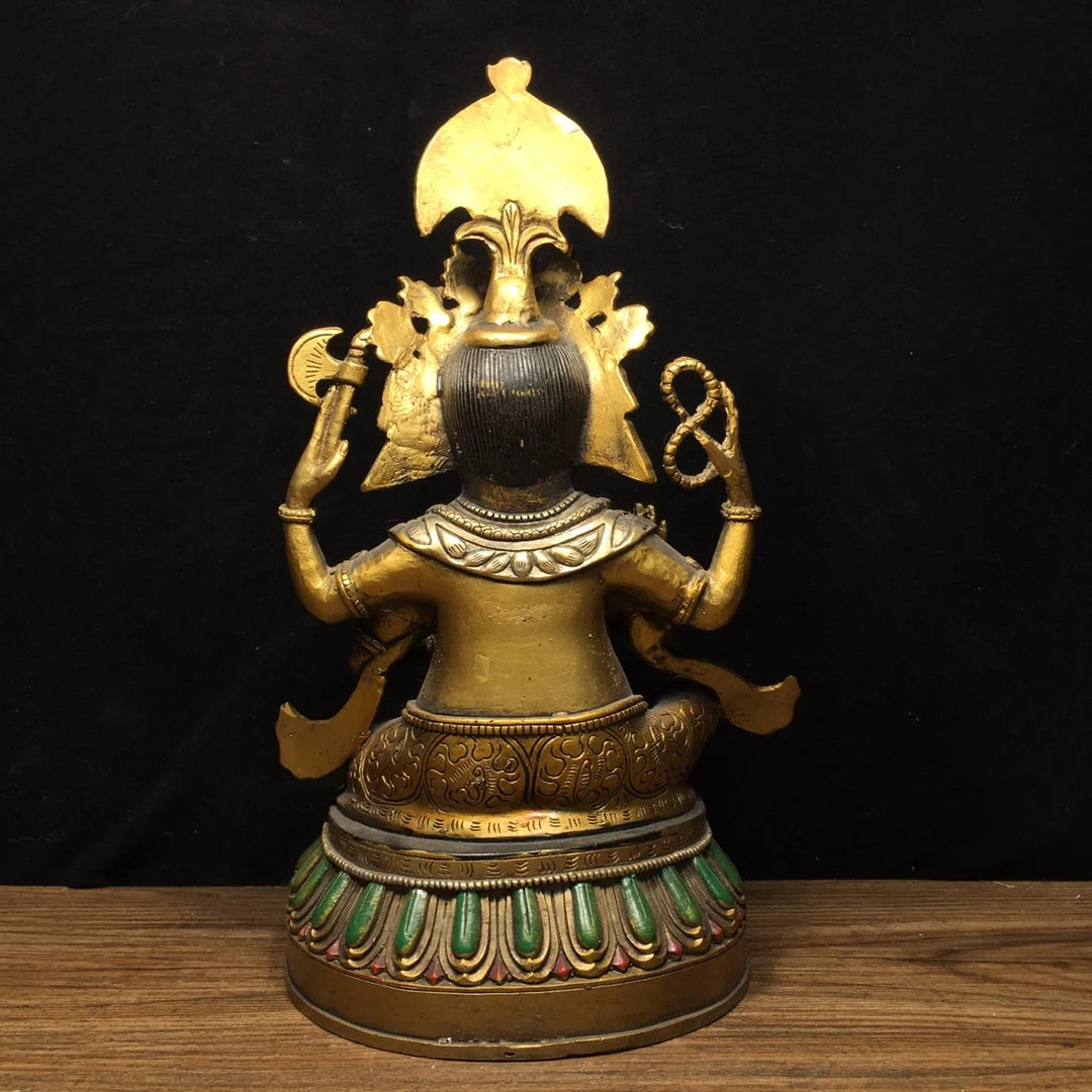 Statue de Ganesh en Cuivre Orné