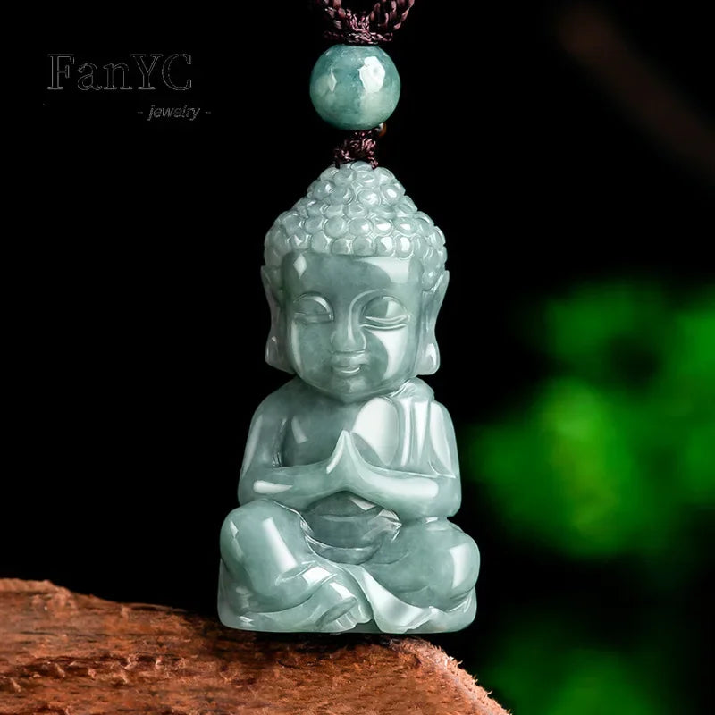 Echter Jade-Buddha-Anhänger