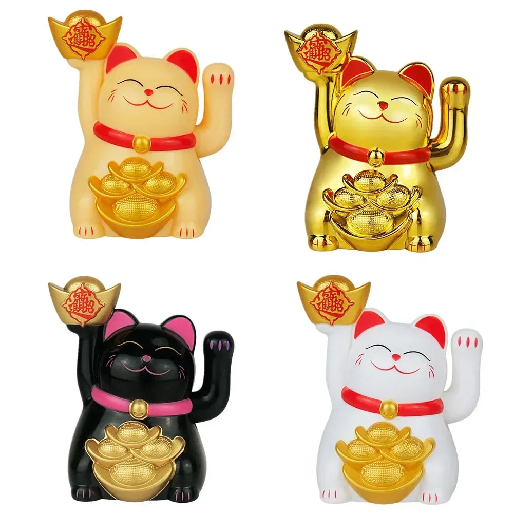 Chat Porte-Bonheur Maneki Neko Doré