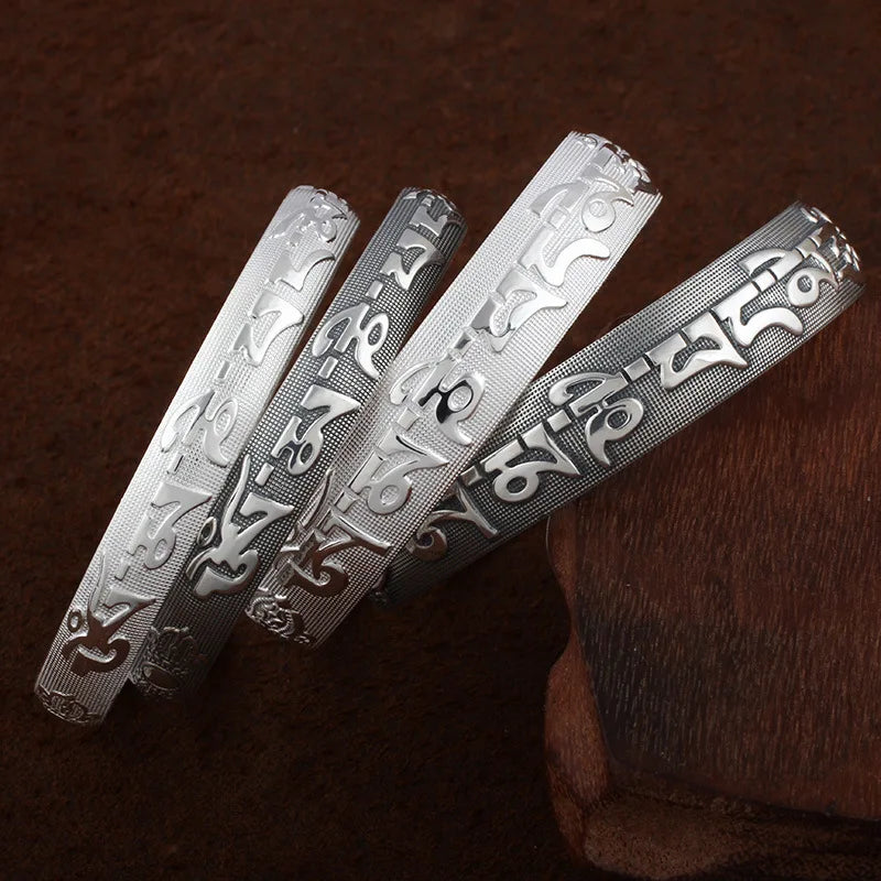 Bracelet Mantra Tibétain en Argent