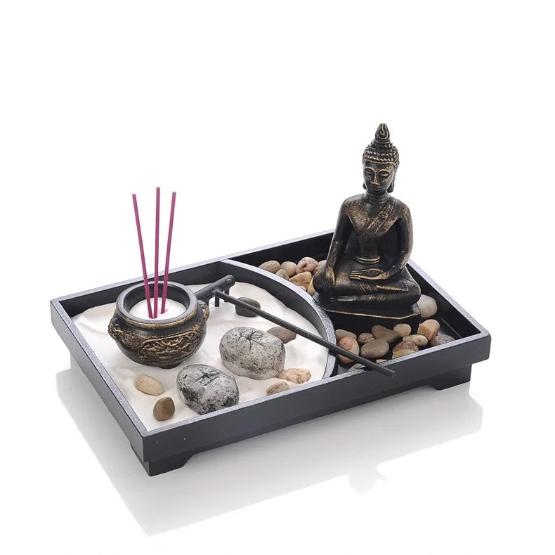 Jardin Zen Bouddha Méditation avec Porte-Encens