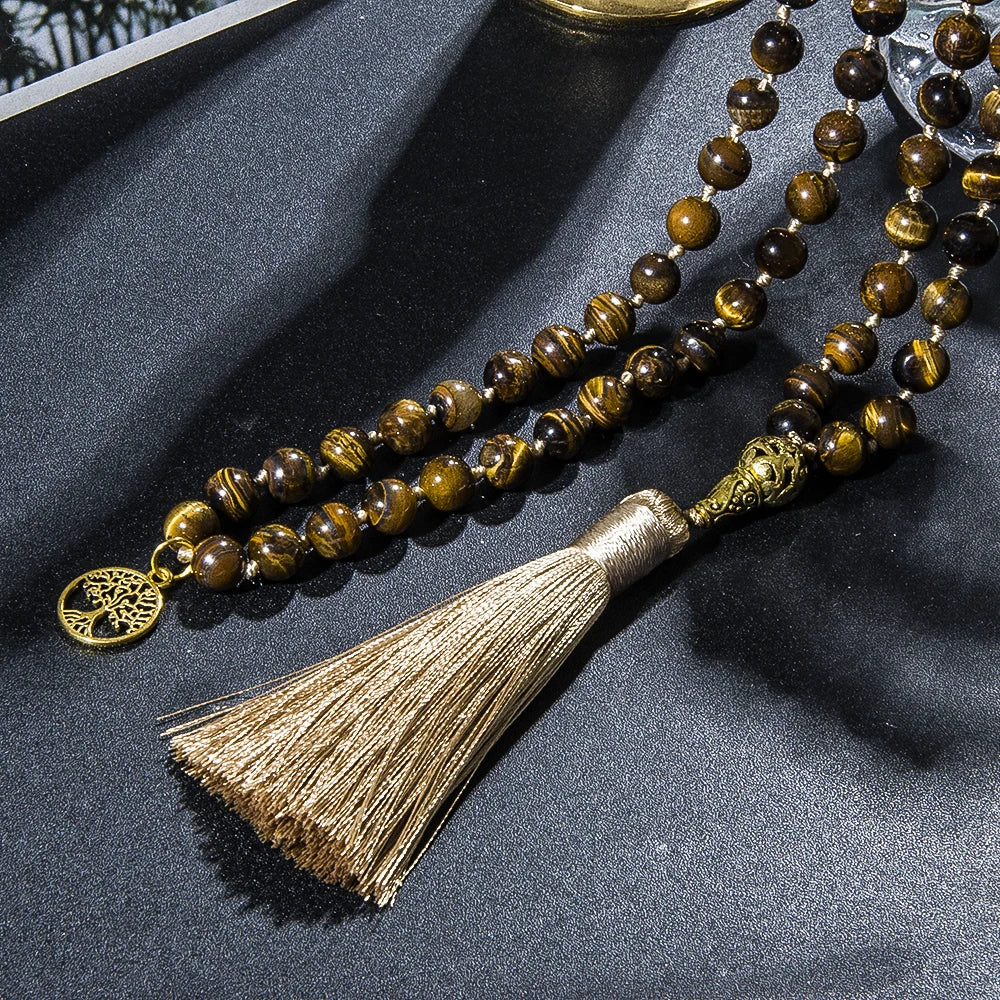 Mala Tibétain Oeil du Tigre