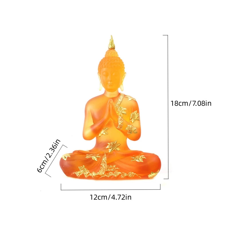 Statue de Bouddha en résine colorée