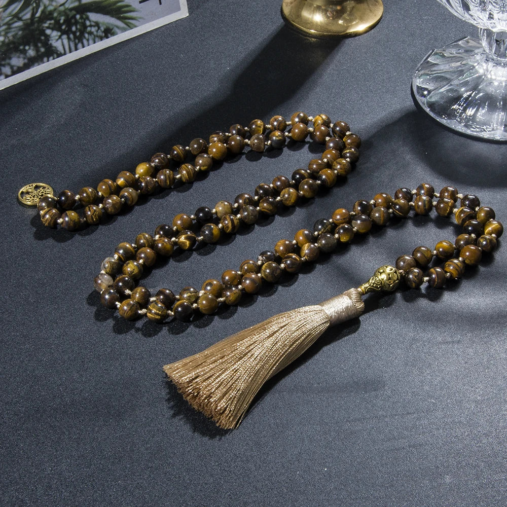 Mala Tibétain Oeil du Tigre