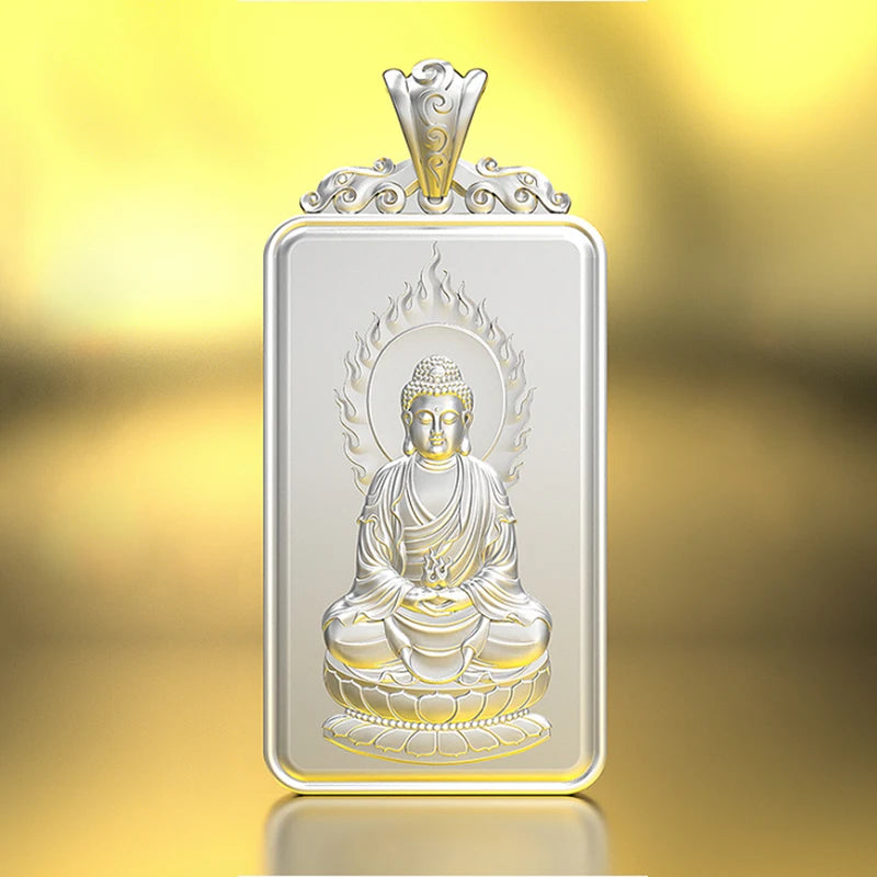 Buddhistisches Silberamulett