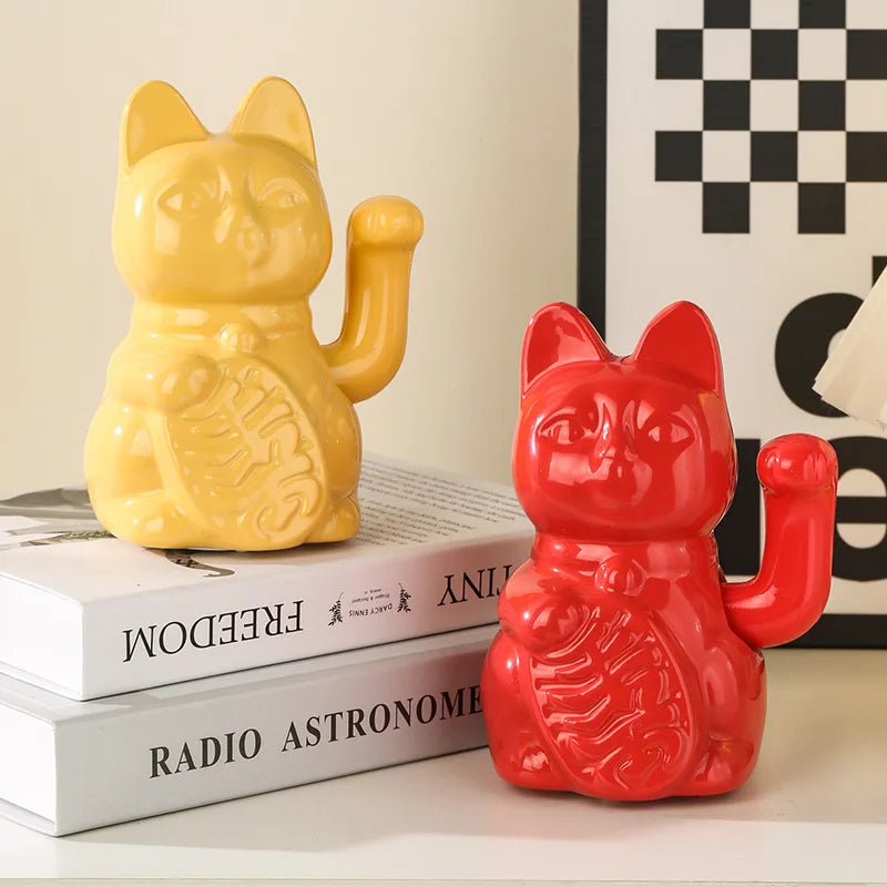 Chat Porte-Bonheur Maneki Neko en Céramique