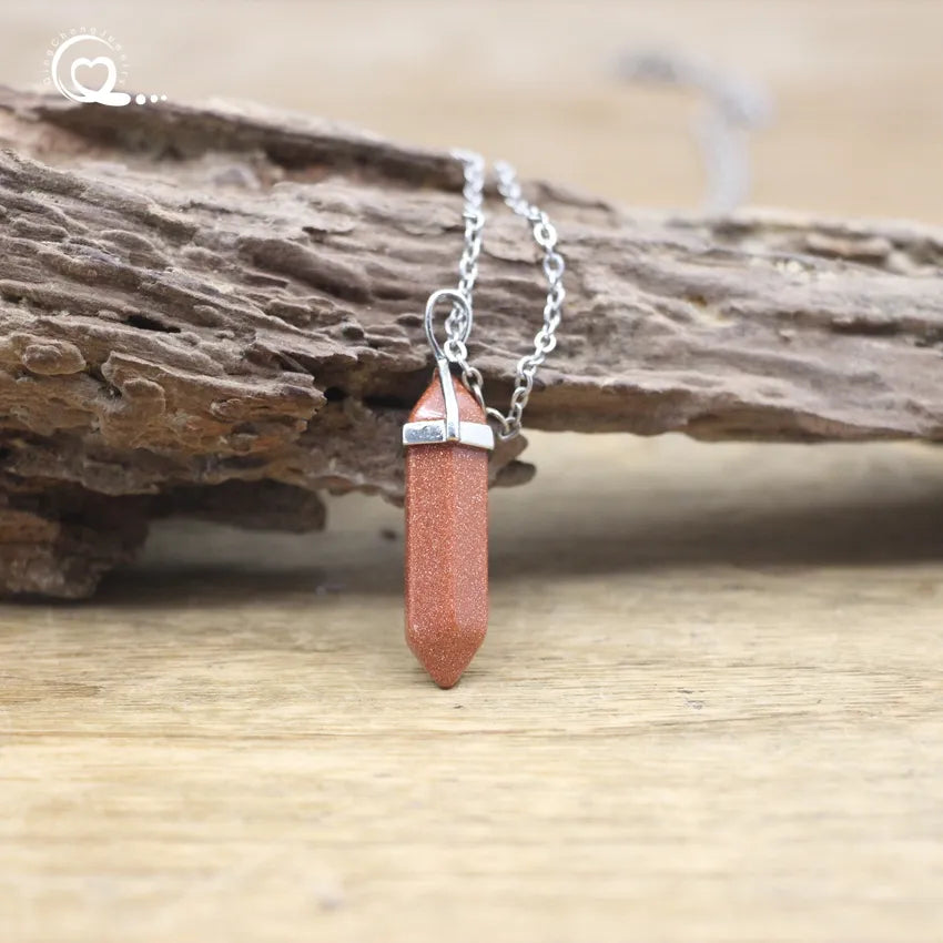 Collier Pierre Hexagonale