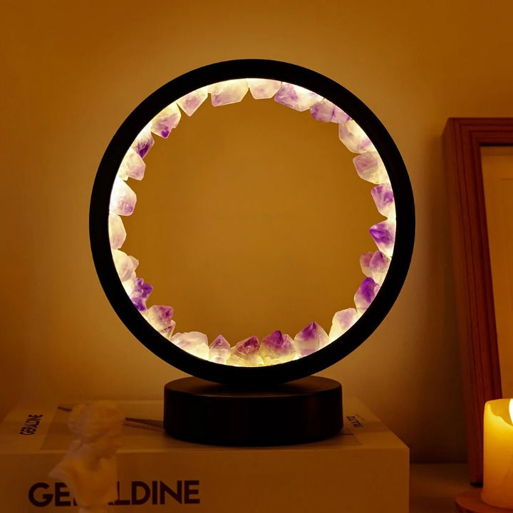 Wiederaufladbare Nachttischlampe aus Naturstein