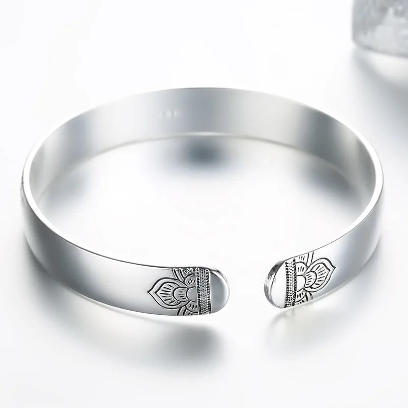 Bracelet Fleur de Lotus en argent