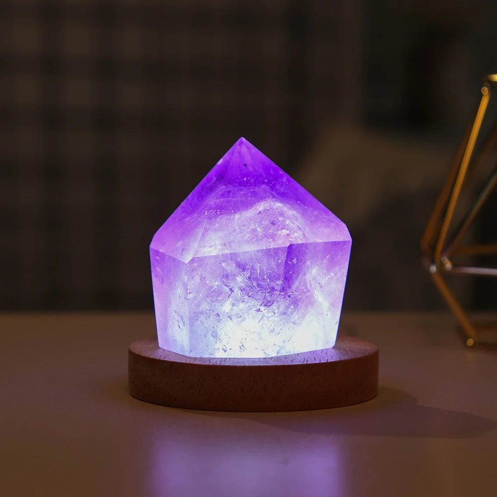 Amethyst-Kristall-Punktlampe