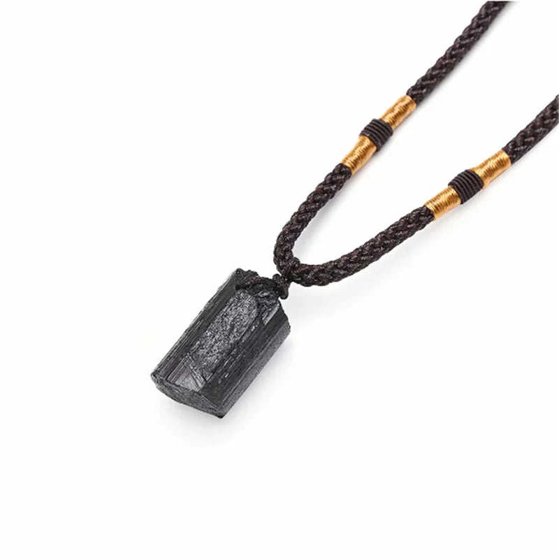 Collier en Tourmaline Noire Brute