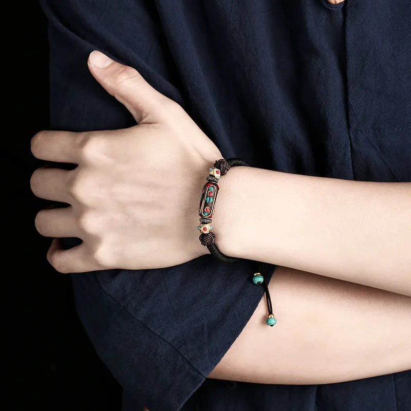 Retro tibetisches Glücksarmband