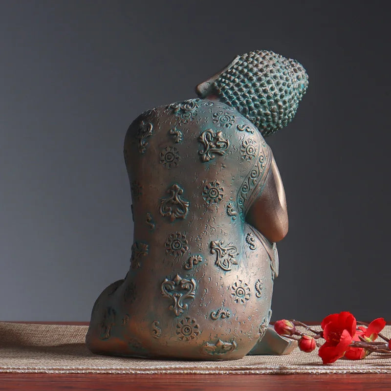 Statue Bouddha endormi en résine