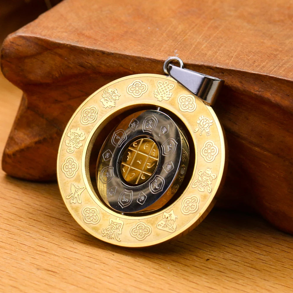 Amulette Bouddhiste Om Or Rond