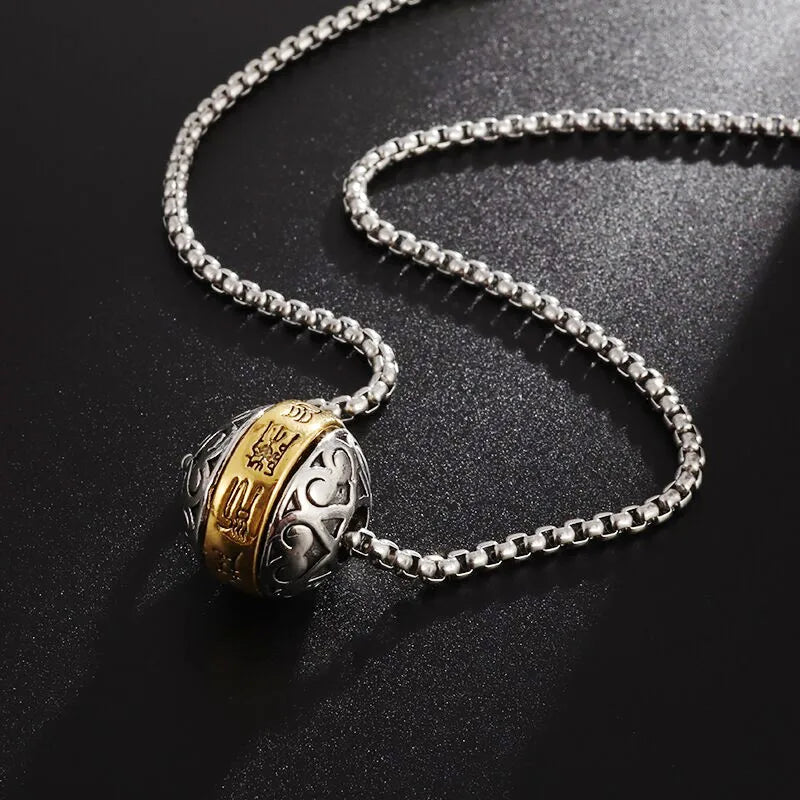 Pendentif Bouddhiste Om Rotatif