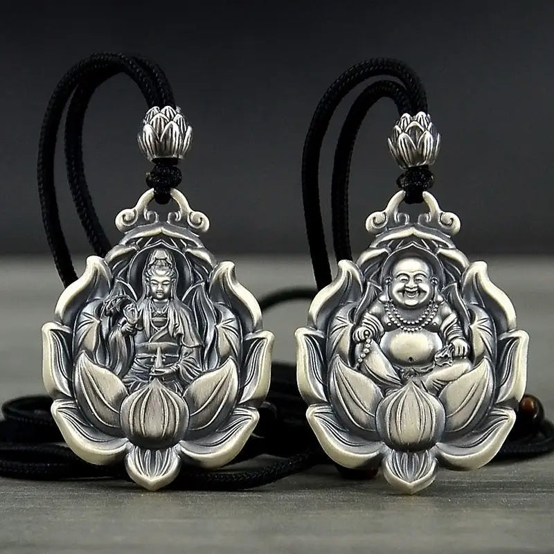 Buddhistischer Amulett-Anhänger aus Silber