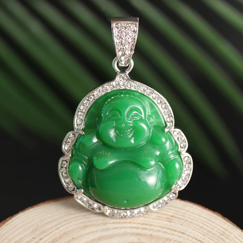 Echter Jade-Buddha-Anhänger