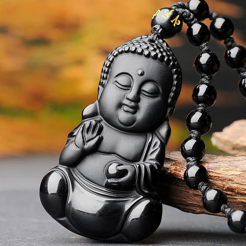 Pendentif Bébé Bouddha Noir