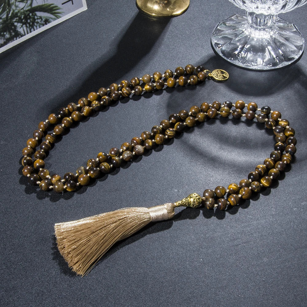 Mala Tibétain Oeil du Tigre