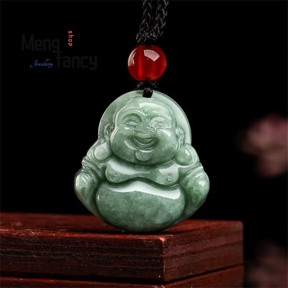 Doppelter Relief-Buddha-Anhänger aus Jade