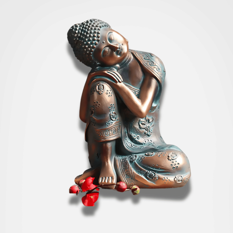 Estatua de Buda durmiente en resina.