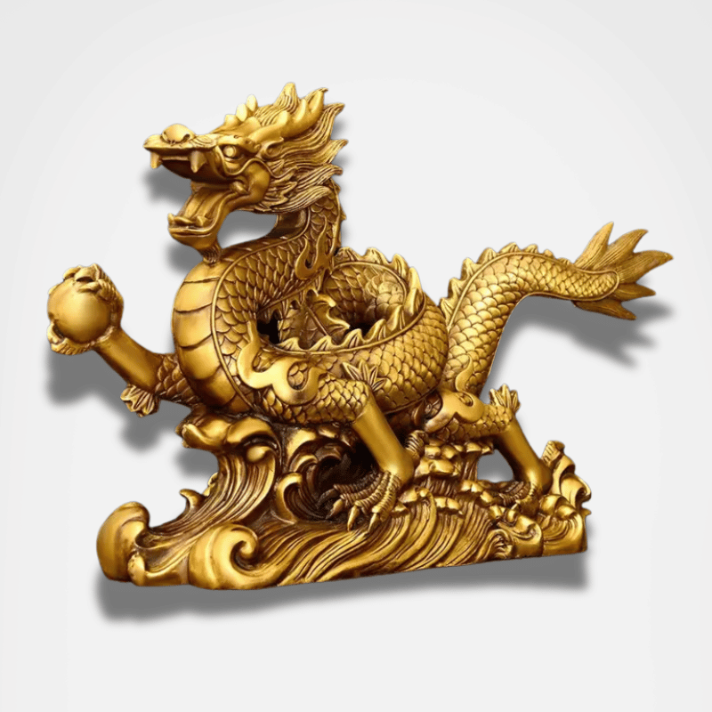 Feng Shui Drachenstatue aus Kupfer