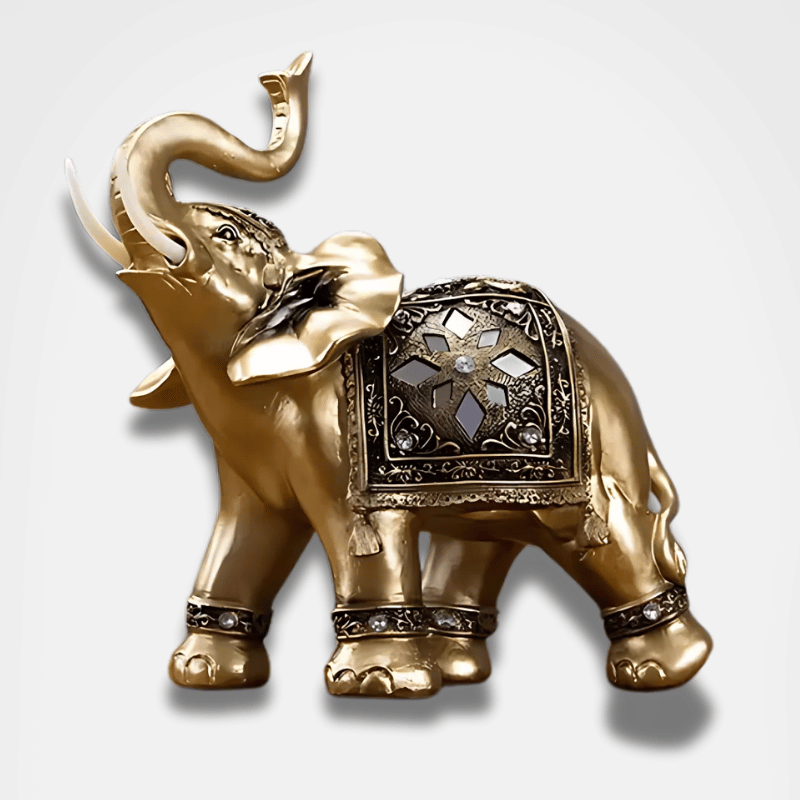 Goldene asiatische Elefantenstatue